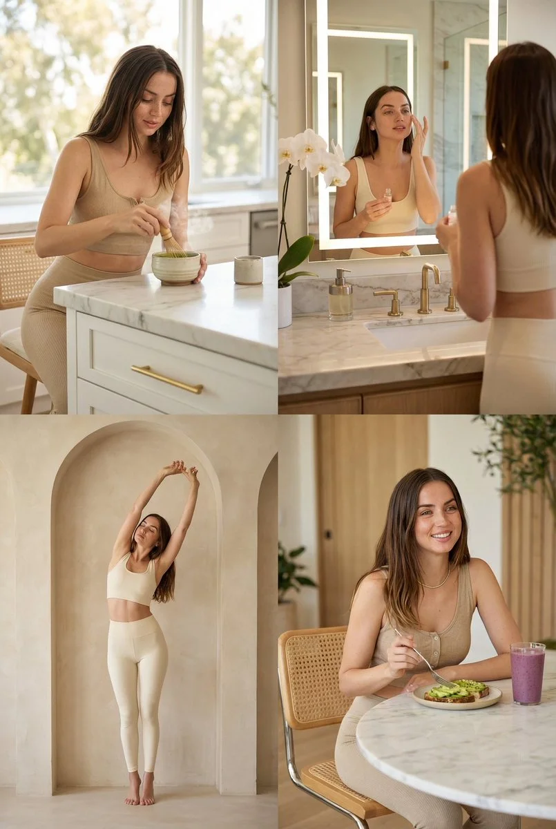 Four-Panel Wellness Lifestyle Collage