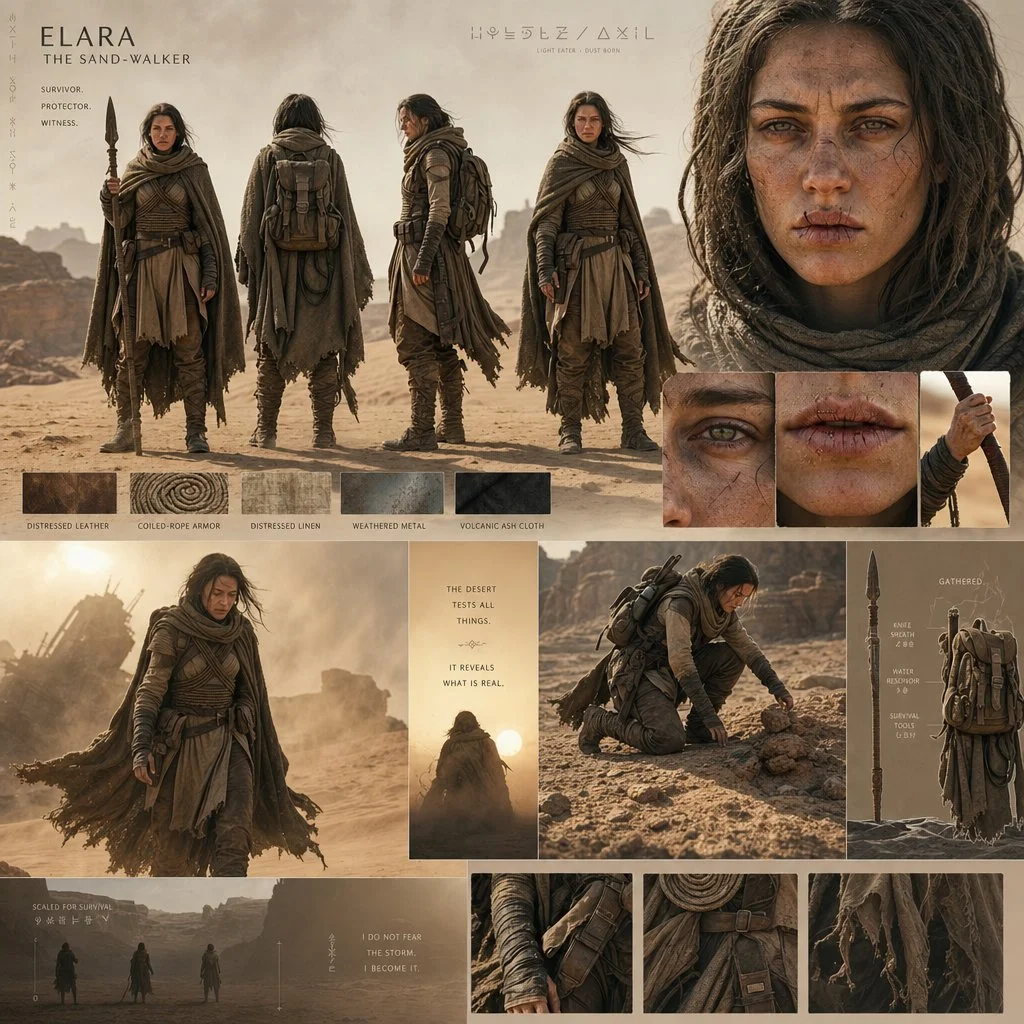 Desert-World Cinematic Character Board