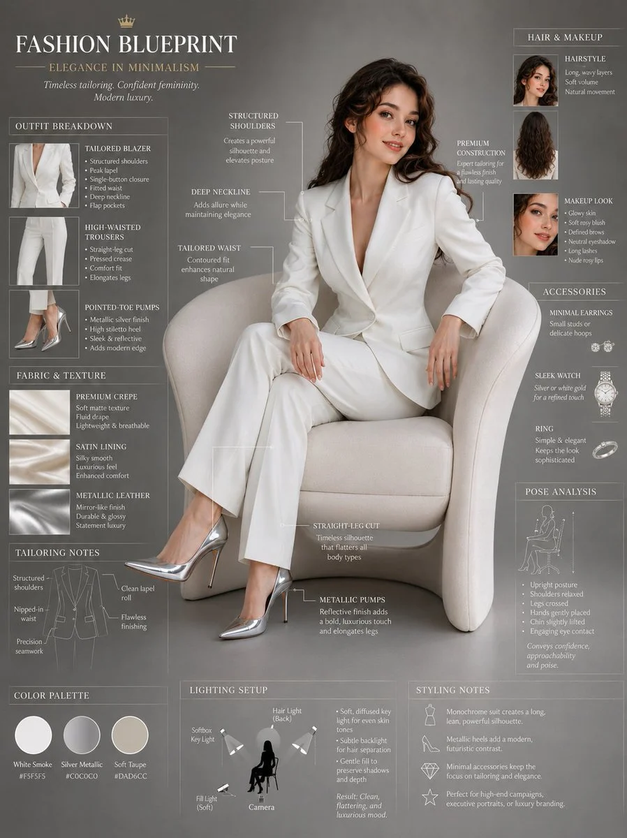 Womenswear Fashion Blueprint Sheet