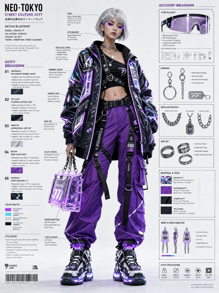 Cyberpunk Streetwear Fashion Blueprint