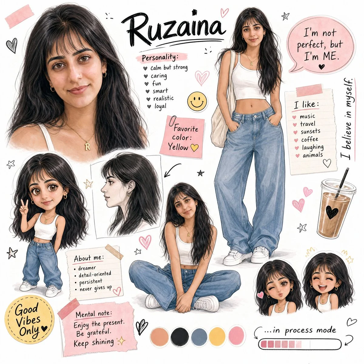 Ruzaina Character Design Sheet