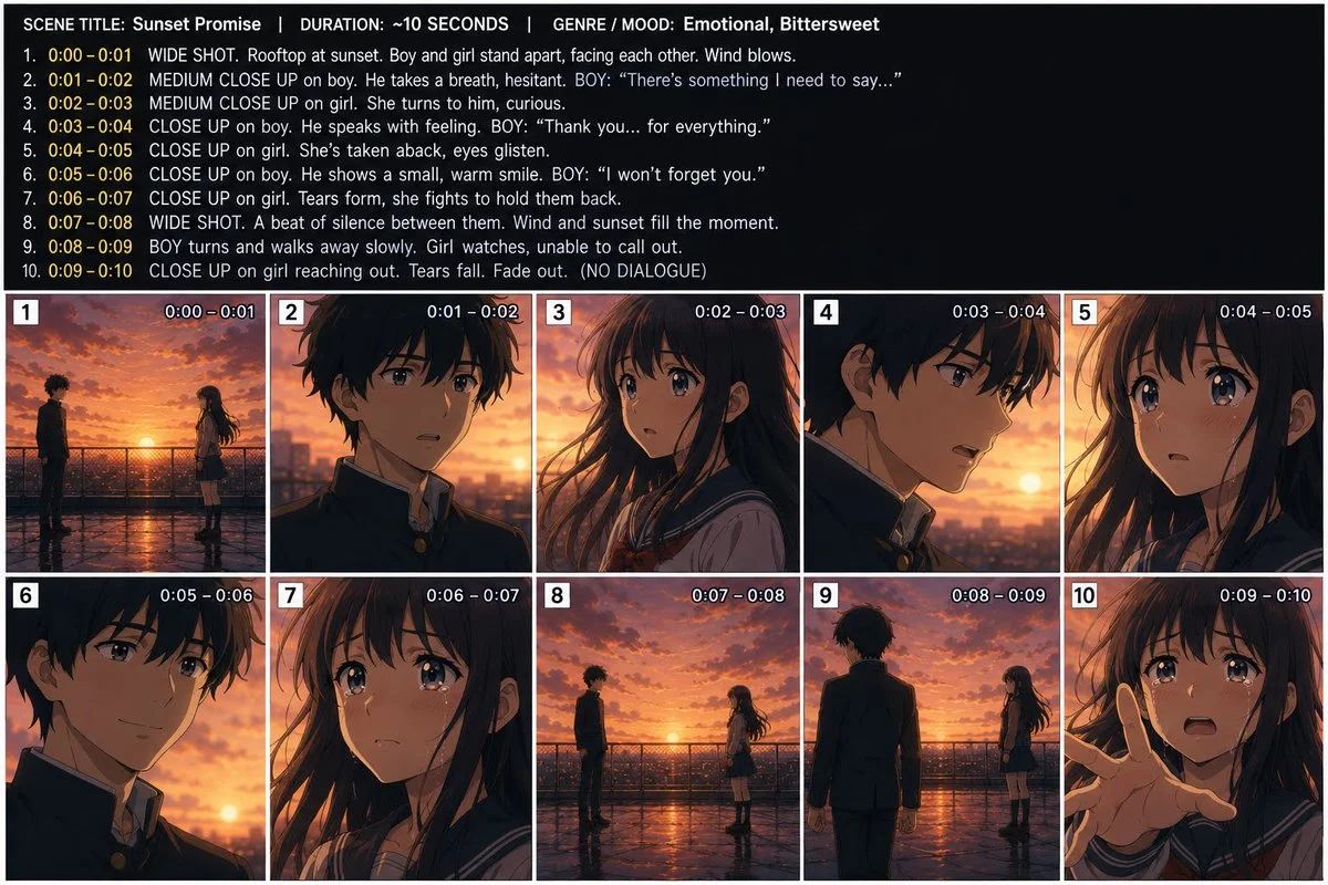 Sunset Promise Anime Storyboard