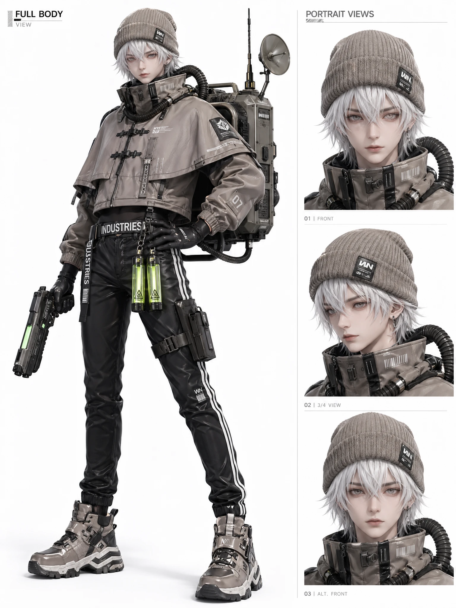 Comic / Storyboard - Futuristic Tactical Character Sheet