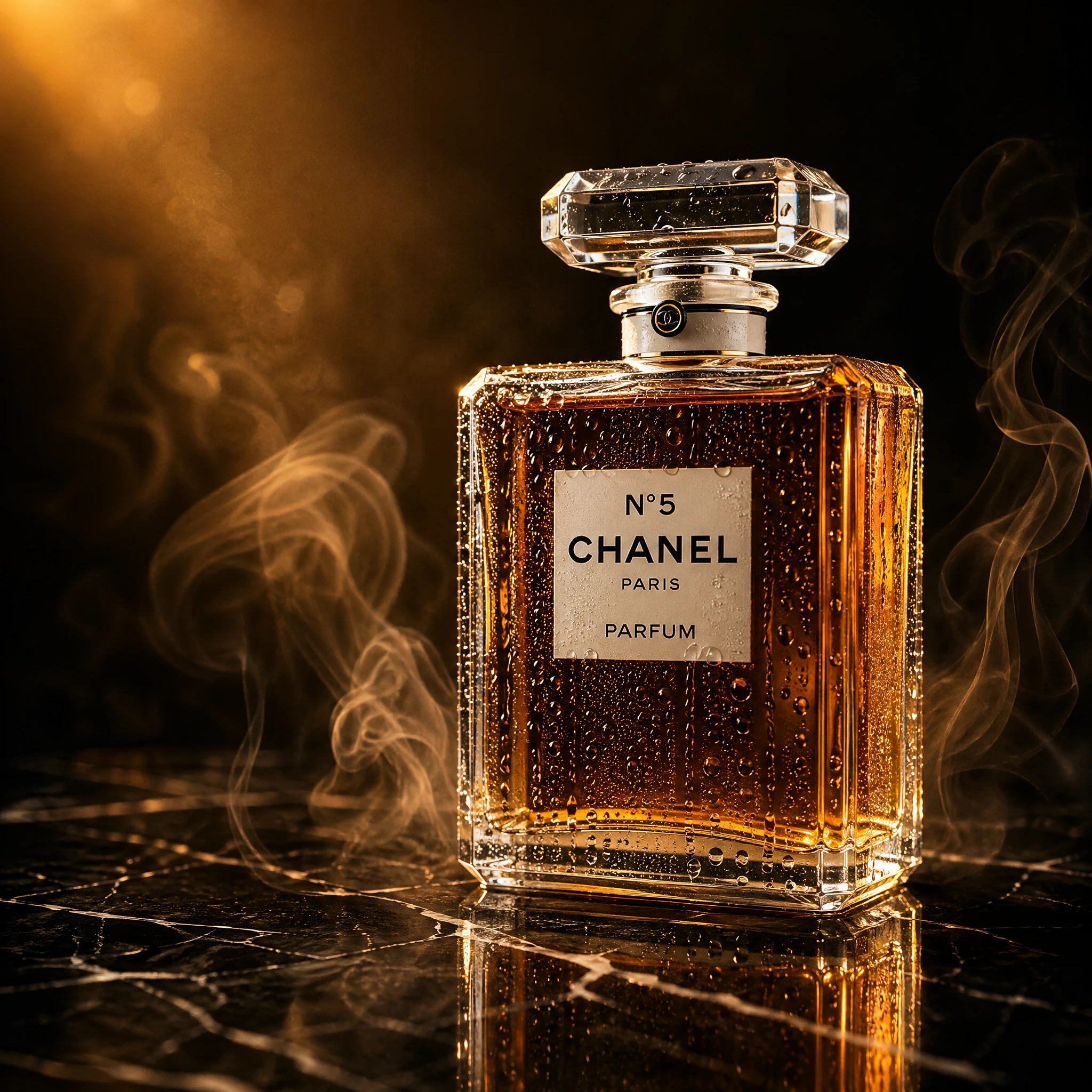 E-commerce Main Image - Luxury Amber Perfume Ad