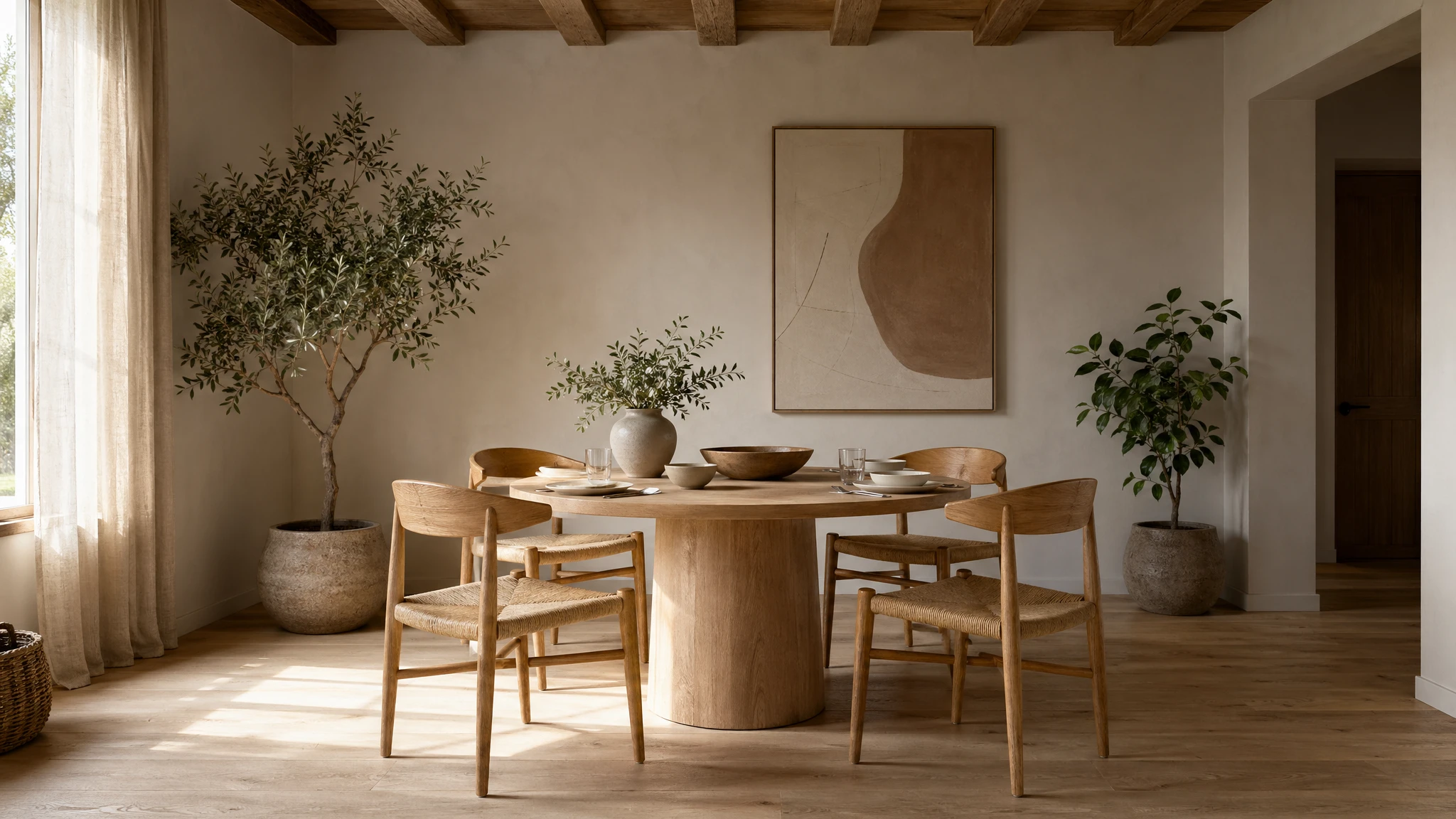 GPT Image 2 surgical edit — kitchen photo with only the white chairs replaced by wooden chairs, all else unchanged