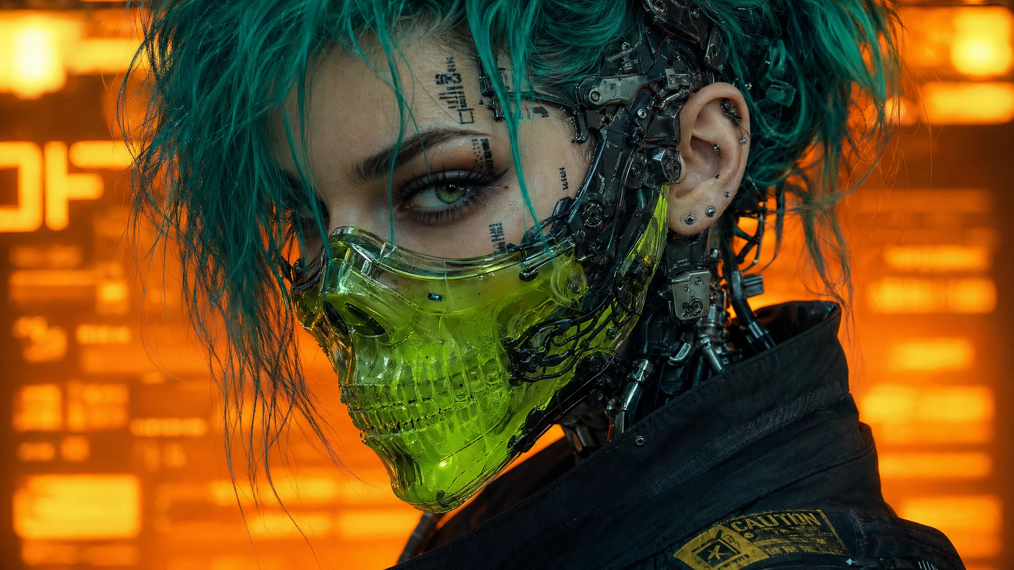 Profile / Avatar - Cyberpunk Cyborg Skull Mask Portrait