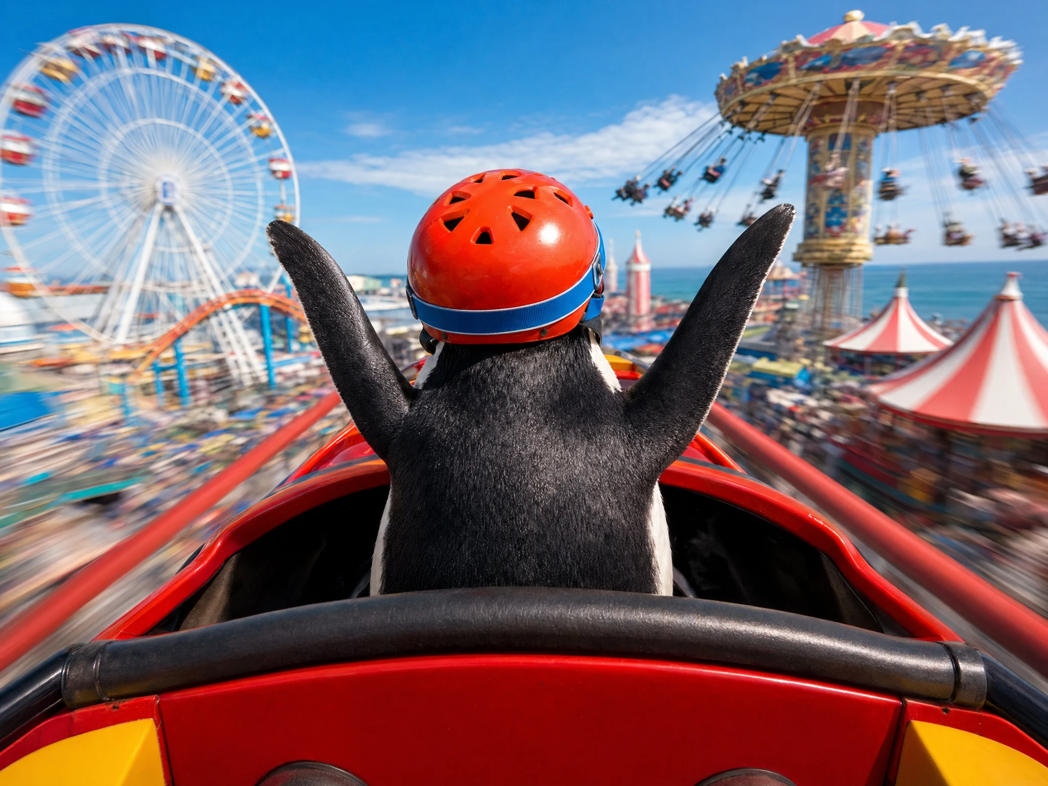 Social Media Post - Penguin Roller Coaster Ride