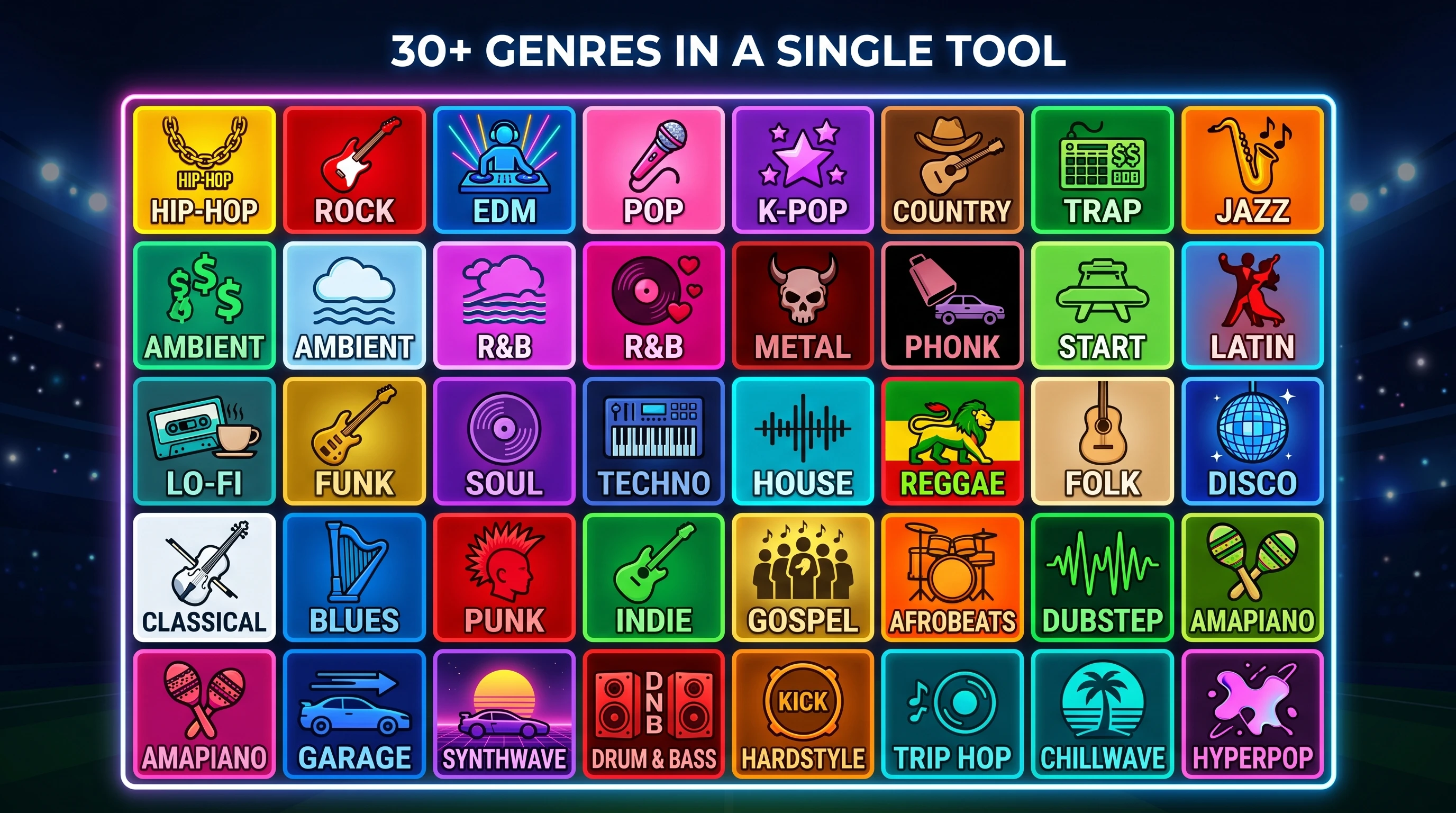 أكثر من 30 نوعًا في أداة واحدة