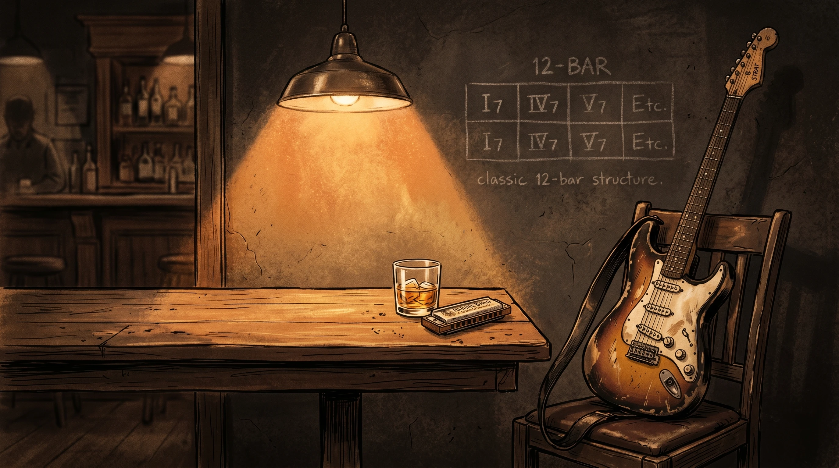 بنية 12‑بار الكلاسيكية