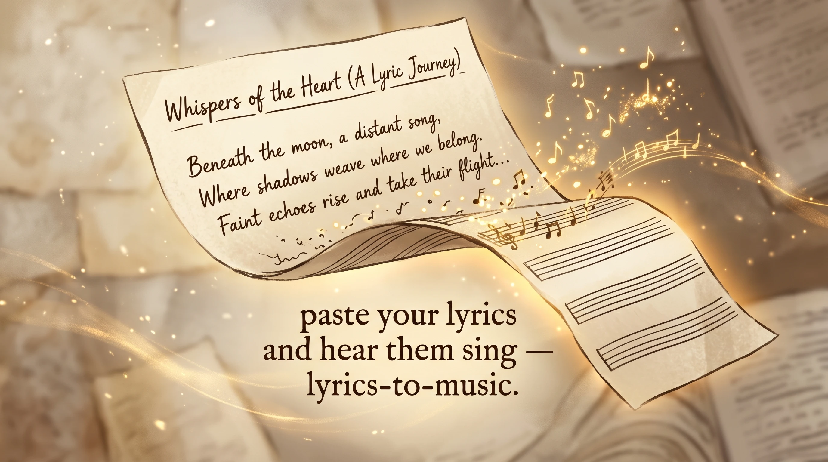 من الكلمات إلى الموسيقى — اسمع كلماتك وهي تغني