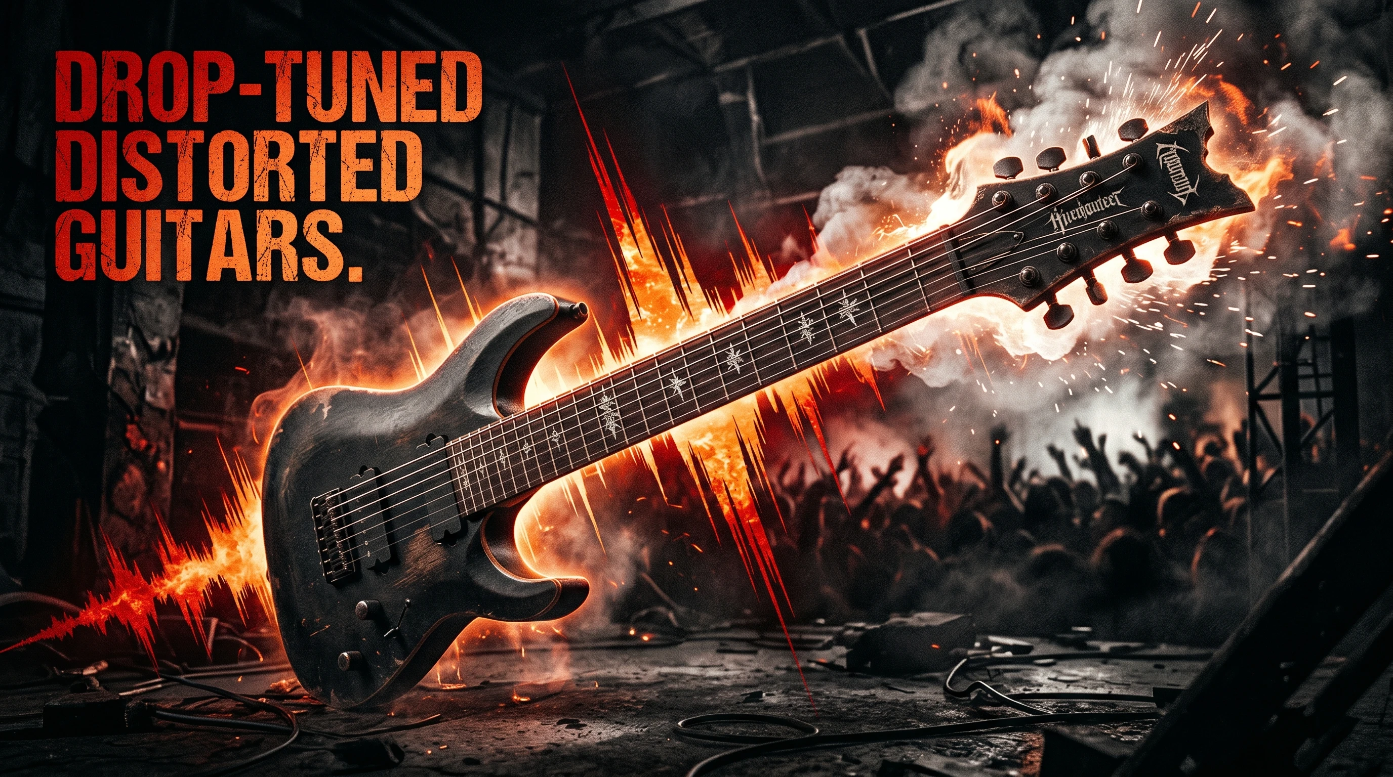 غيتارات مشوَّشة على نغمات منخفضة