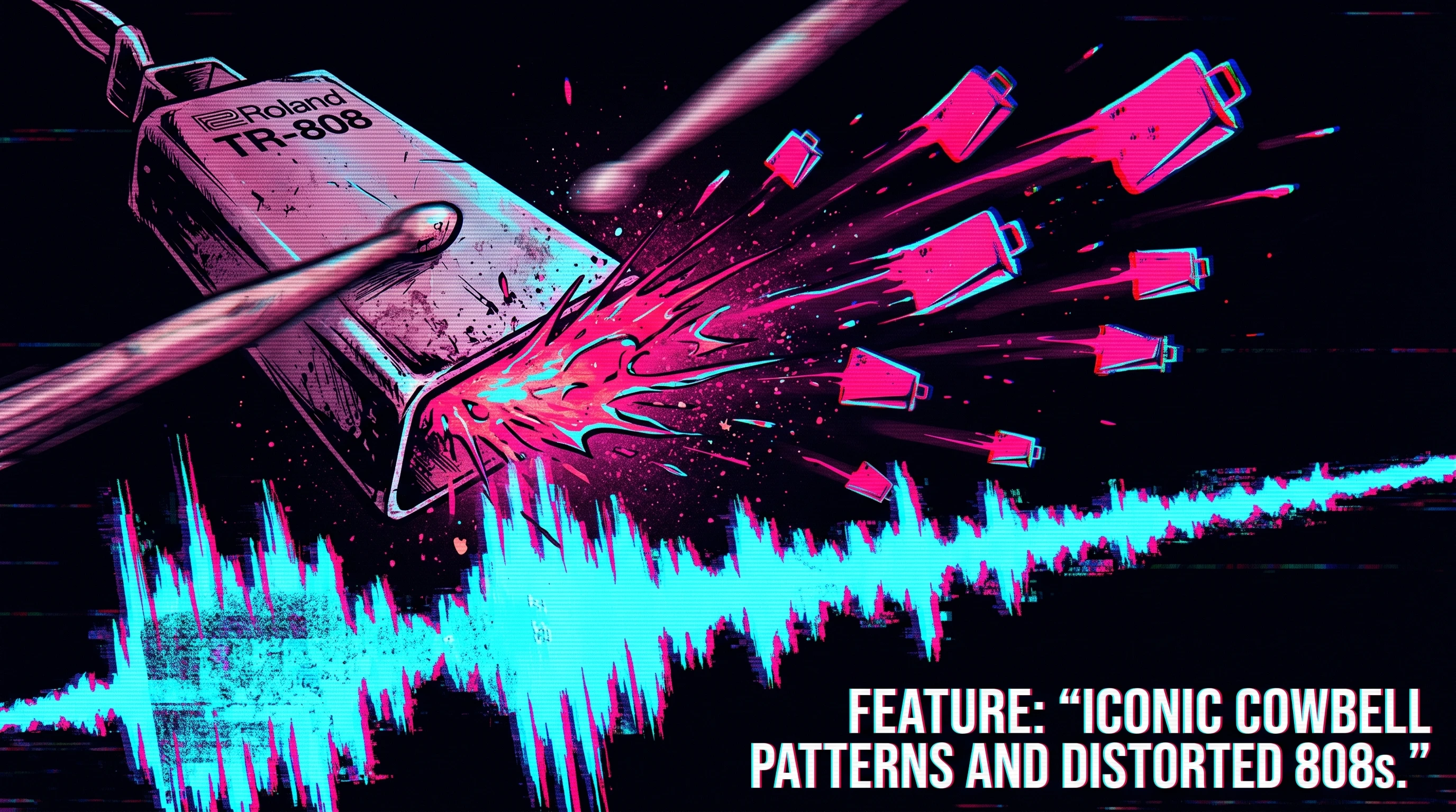 نماذج أجراس البقرة الأيقونية و808s مشوشة