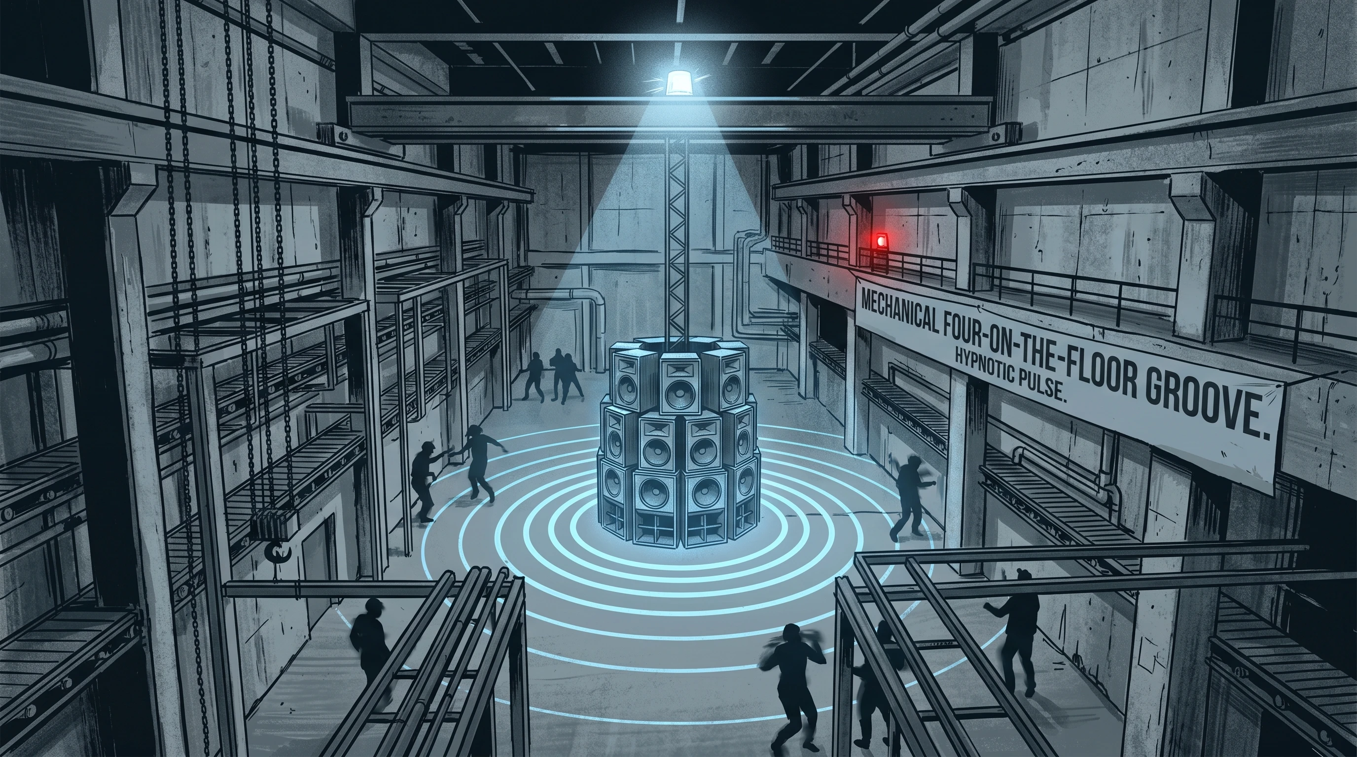 إيقاع أربعة‑على‑الأربعة ميكانيكي