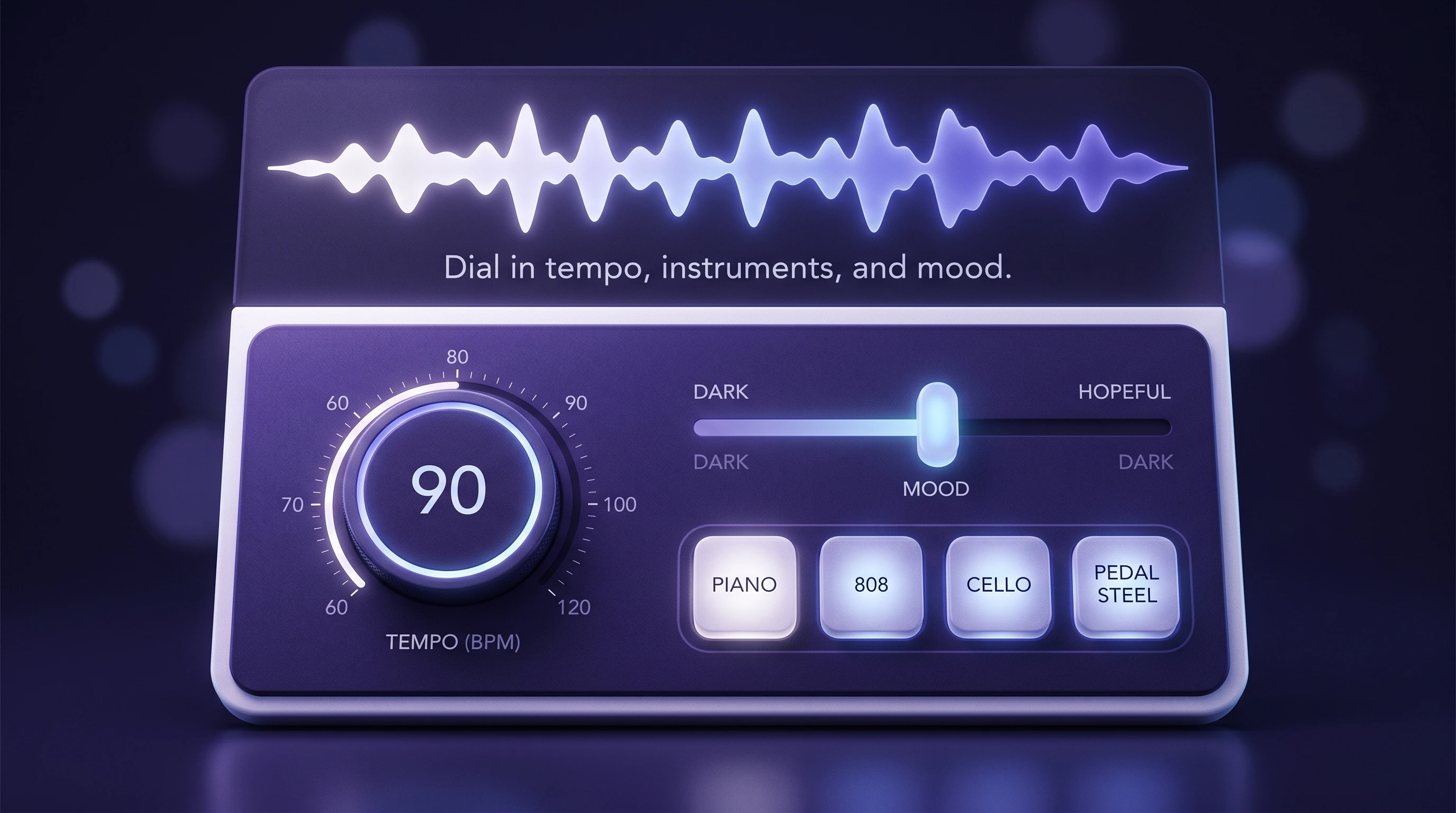 اضبط الإيقاع والآلات والمزاج