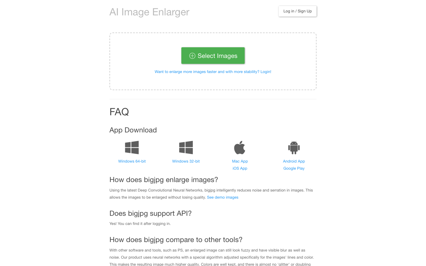 Bigjpg — AI Super-Resolution Image Upscaler
