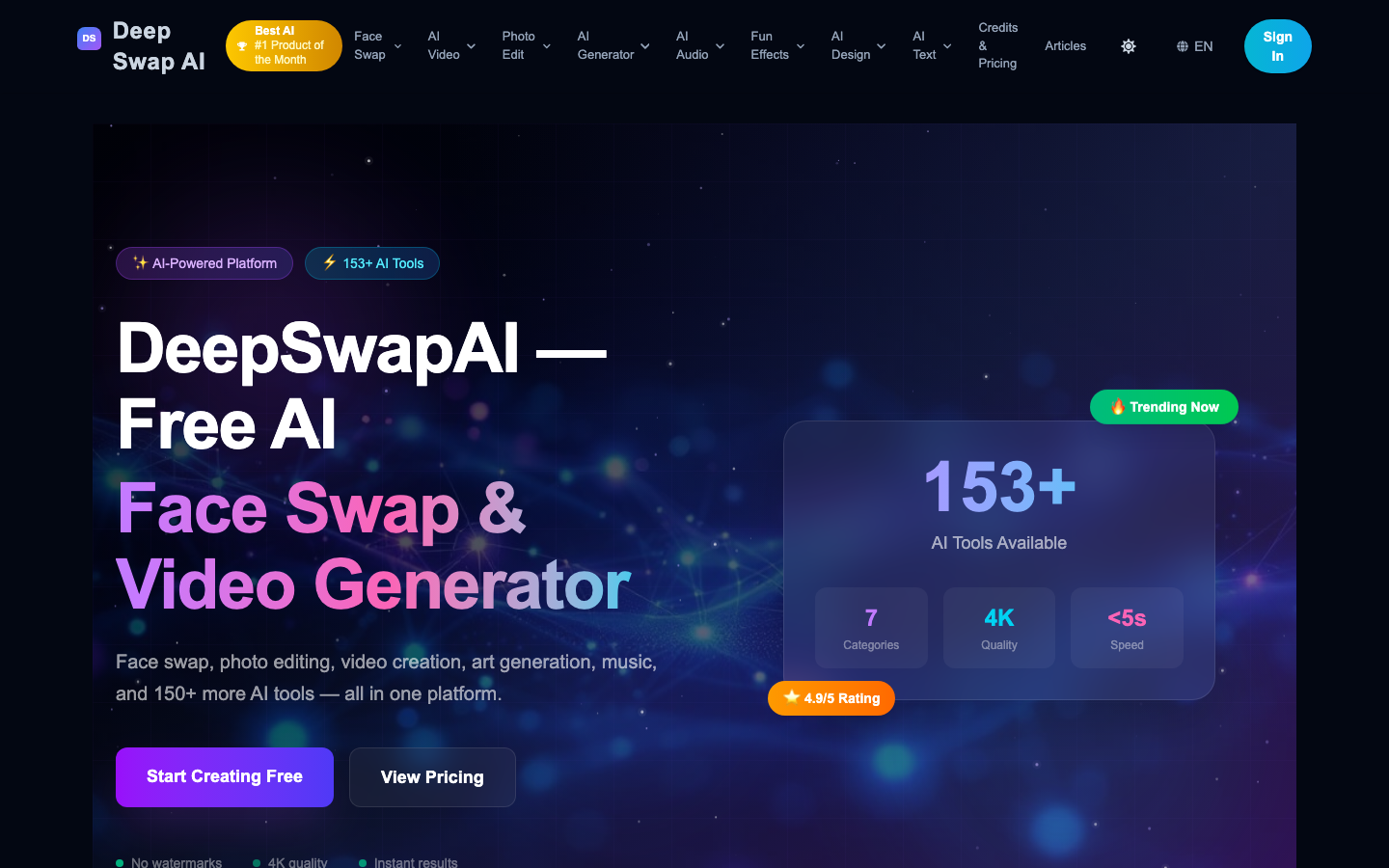 DeepSwapAI — AI Face Swap & Video Generator