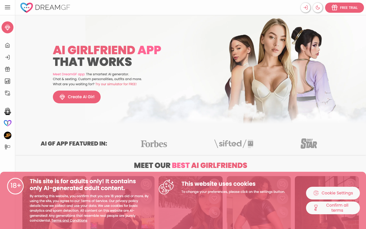 DreamGF.ai — AI Girlfriend Generator