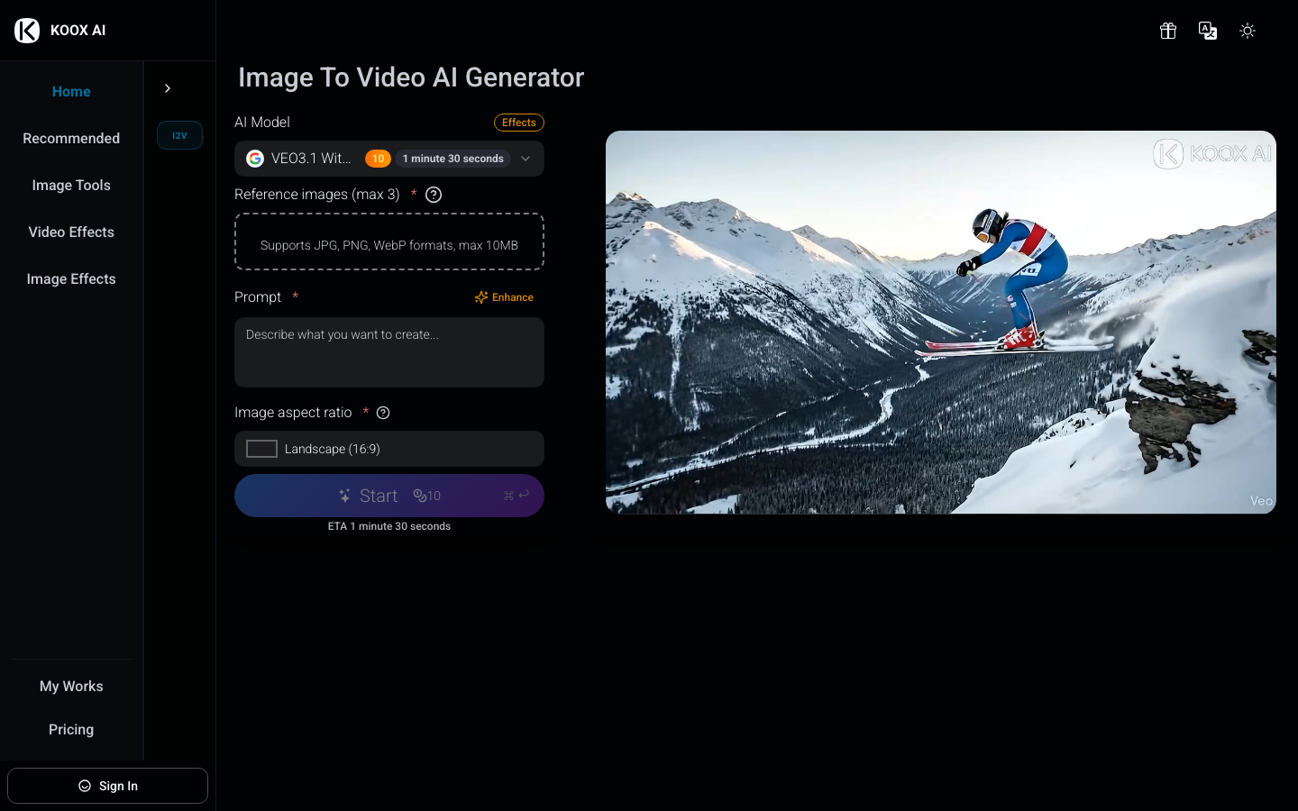 KOOX AI — Kissing Generator