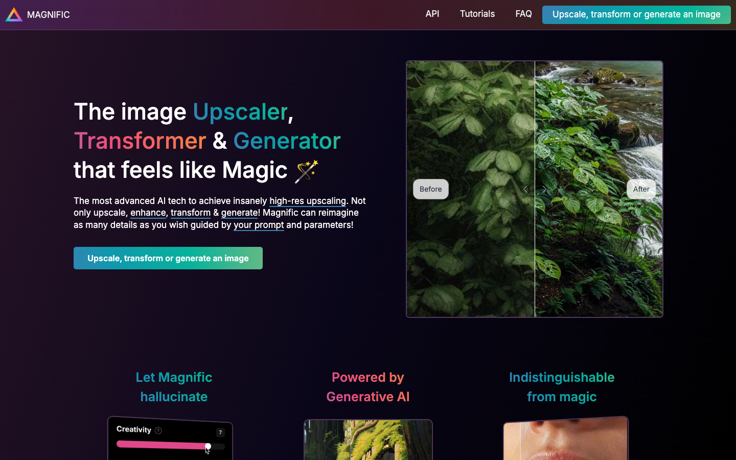 Magnific AI — Magic Image Upscaler & Enhancer
