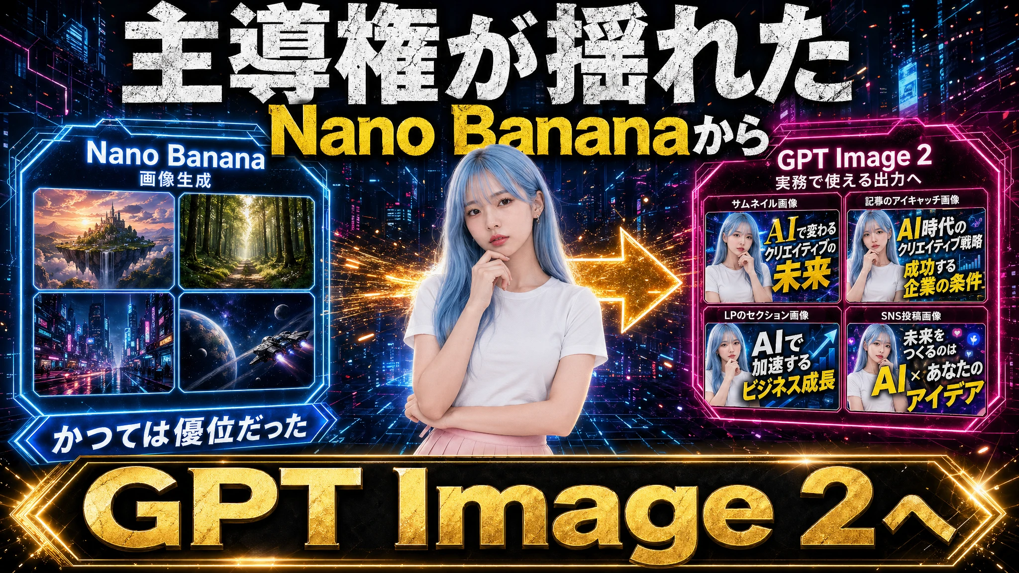 YouTube Thumbnail - Neon AI Thumbnail Comparison