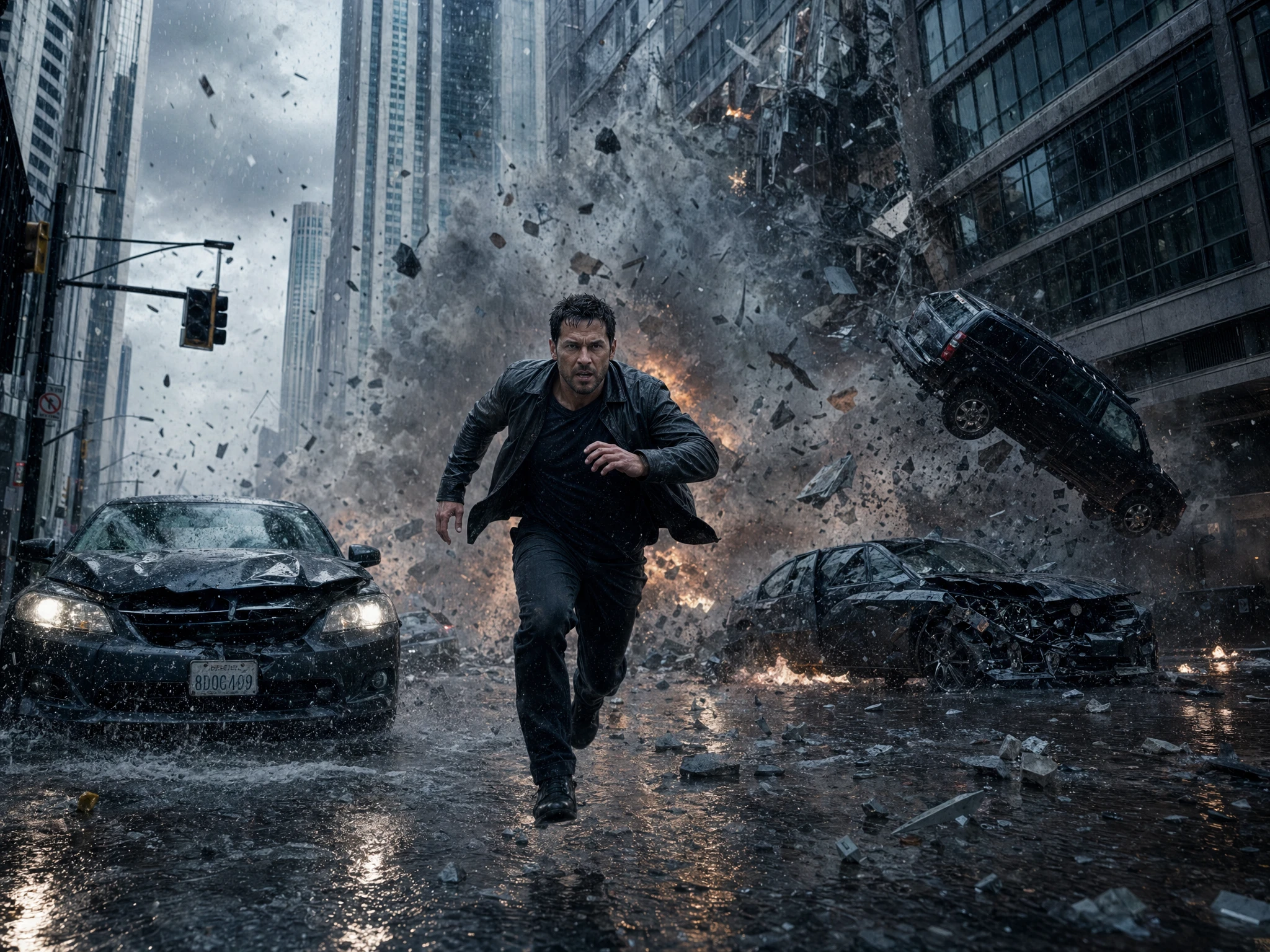 YouTube Thumbnail - Cinematic City Explosion Chase